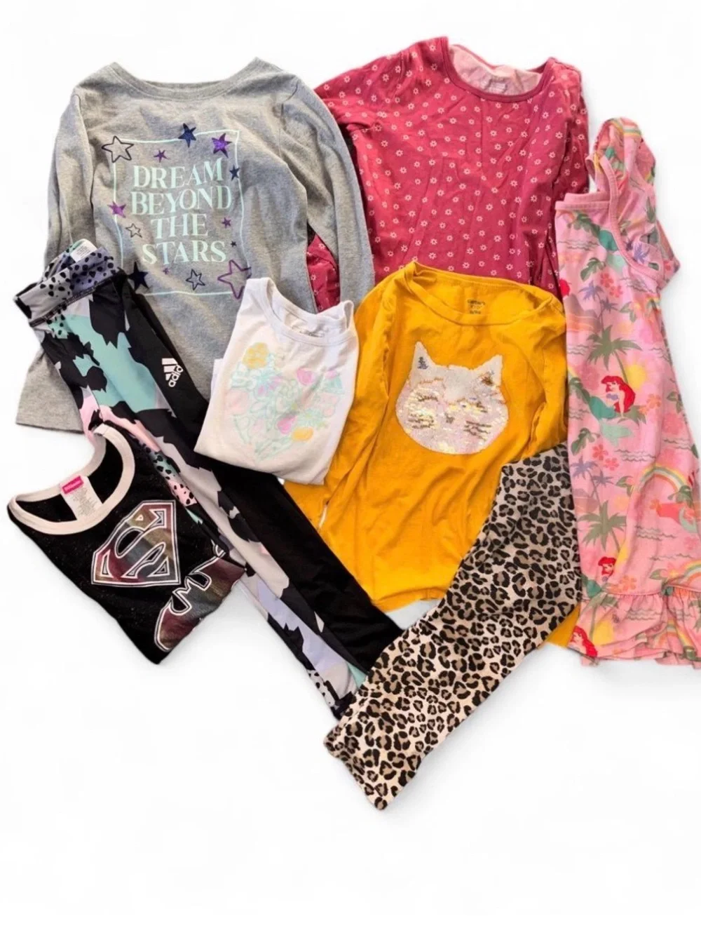 Mixed Girls Clothing Lot - Adidas, DC Comics, Carters and more
